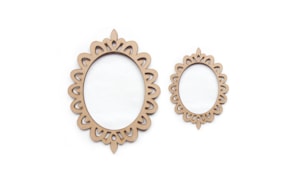 SET 2 PASSE PARTOUT OVAL 15.4X20.8X0.3CM - 12.8X9,5X0.3CM