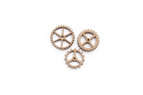 SET 9 MECANISMOS D.6X0.3CM MDF