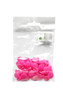 SET 20 PRESSURE BUTTONS 1.24CM PINK
