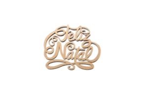 SET 4 PALAVRAS FELIZ NATAL 13X10.4X0.45CM MDF