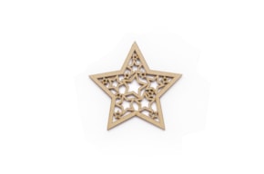 SET 6 ESTRELAS 10.5X10X0.25CM MDF