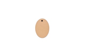 SET 12 PLACAS OVAL C/FURO 4X3X0.3CM DM