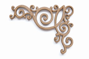 SET 4 CANTOS 20x15.5x0.3CM MDF