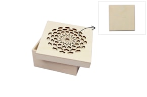 CAIXA RENDILHADA 16X16X8CM C/PLACA