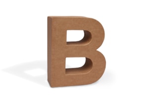 PR * LETTER B PAPIER MACHE 17.5X5.5CM