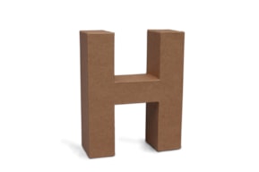 PR * LETTER H PAPIER MACHE 17.5X5.5CM  08793.00.08
