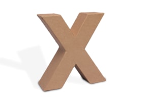 PR * LETTER X PAPIER MACHE 17.5X5.5CM  08793.00.24