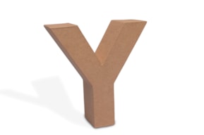 PR * LETTER Y PAPIER MACHE 17.5X5.5CM  08793.00.25