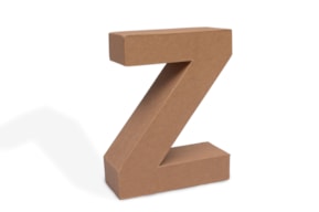 PR * LETTER Z PAPIER MACHE 17.5X5.5CM  08793.00.26