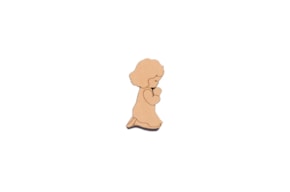 SET 12 MENINAS A REZAR 2.2X4X0.3CM MDF