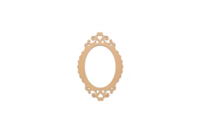 SET 2 PASSE PARTOUT OVAL 8.5X12X0.3CM MDF