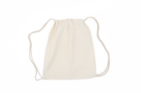 SET 4 UNBLEACHED COTTON BAGS W/ROPE 36X40CM