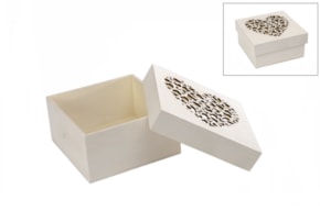 CAIXA C/CORACAO RENDILHADO 16X16X8CM