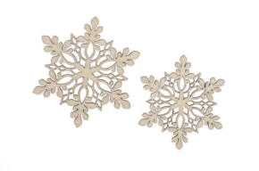 SORTIDO 12 FLOCOS DE NEVE 6X6.5X0.3CM CHOUPO