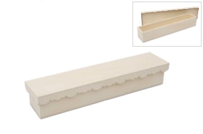 CANDLE BOX WITH LACED LID 35.5X8.5X6.5CM