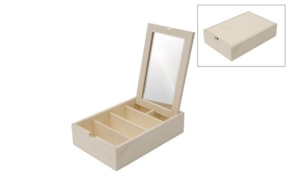 GUARDA JOIAS 17X25X6CM C/ESPELHO