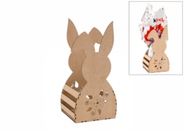 KIT CAIXA COELHO 16X13X30.5X0.3CM MDF