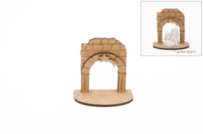 SET 2 CABANAS P/PRESEPIO 5.4X7X0.3CM MDF