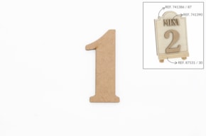 SET 12 NUMBERS 1 5.2X0.3CM MDF