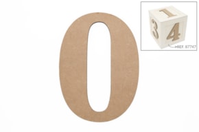 SET 6 NUMEROS 0 13.7X0.3CM MDF