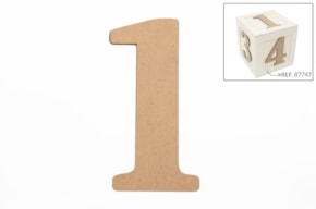 SET 6 NUMEROS 1 13.7X0.3CM MDF