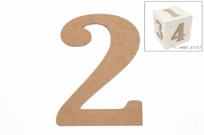 SET 6 NUMEROS 2 13.7X0.3CM MDF