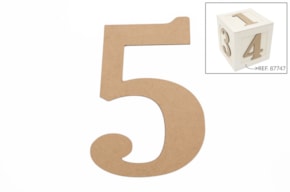 SET 6 NUMEROS 5 13.7X0.3CM MDF