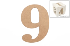 SET 6 NUMEROS 9 13.7X0.3CM MDF