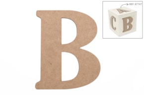 SET 6 LETRAS B 13.7X0.3CM MDF