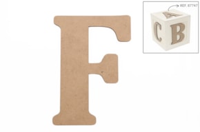SET 6 LETRAS F 13.7X0.3CM MDF