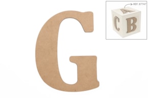 SET 6 LETRAS G 13.7X0.3CM MDF