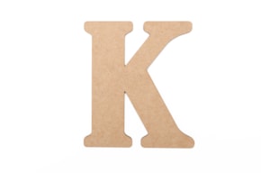 SET 6 LETRAS K 13.7X0.3CM MDF