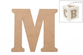 SET 6 LETRAS M 13.7X0.3CM MDF