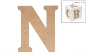 SET 6 LETRAS N 13.7X0.3CM MDF