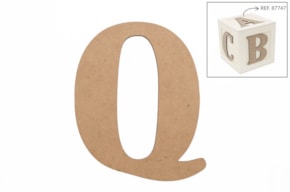 SET 6 LETRAS Q 13.7X0.3CM MDF