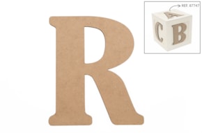 SET 6 LETRAS R 13.7X0.3CM MDF