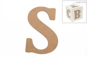SET 6 LETRAS S 13.7X0.3CM MDF