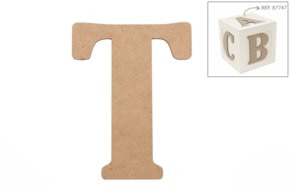 SET 6 LETRAS T 13.7X0.3CM MDF