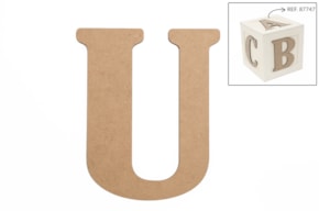SET 6 LETRAS U 13.7X0.3CM MDF
