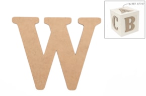 SET 6 LETRAS W 13.7X0.3CM MDF