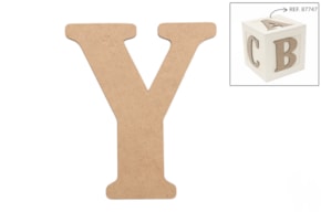 SET 6 LETRAS Y 13.7X0.3CM MDF