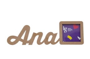 P.FOTO QUAD. COM NOME PERSONALIZAVEL ATE 5 LETRAS 12X1.2CM M