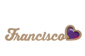 P.FOTO C/ NOME PERSONALIZAVEL 6 A 10 LETRAS 12X1.2CM MDF