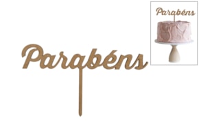 SET 4 ESPETOS PARABENS 18.5X10.6X0.3CM MDF