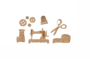 SET 9 ACESSORIOS COSTURA 0.3CM MDF