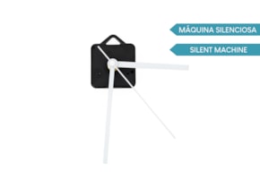 MAQUINA RELOGIO 5x5cm ponteiros brancos