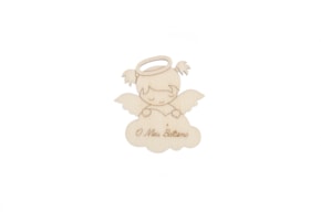 SET 12 ANJOS NA NUVEM "O MEU BATISMO" 6.4X6.9X0.3CM CHOUPO