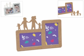 P.FOTO RECT.(2 fotos) FAMÍLIA 28.6X17.6X1.2CM MDF