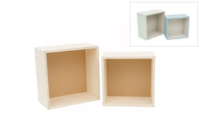 SET 2 QUADROS 26.5X26.5X14CM - 23X23X13CM