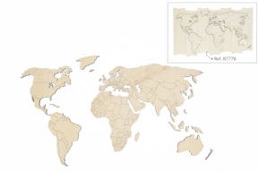 MAPA MUNDO 75X41X0.6CM CHOUPO